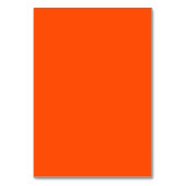 Numéro De Table Chic Moderne Orange et Noir Signature Nom (Dos)
