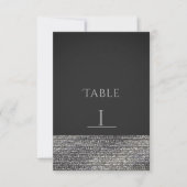 Numéro de table chic paillettes glamour moderne Si (Devant)