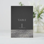 Numéro de table chic paillettes glamour moderne Si (Debout devant)
