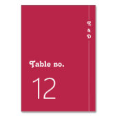 Numéro De Table Chic Retro Été brillant rose chaud Mariage Monogra (Par défaut)