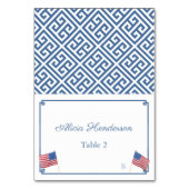 Numéro De Table Chic Rouge Blanc Bleu USA Drapeau Mariage Place Ca (Par défaut)