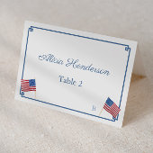 Numéro De Table Chic Rouge Blanc Bleu USA Drapeau Mariage Place Ca