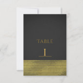Numéro de table chic séquence moderne or mat (Devant)