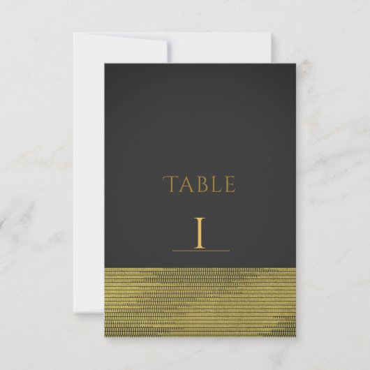 Numéro de table chic séquence moderne or mat (Devant)