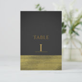 Numéro de table chic séquence moderne or mat (Debout devant)
