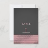 Numéro de table chic séquences Glam moderne rose e (Devant)