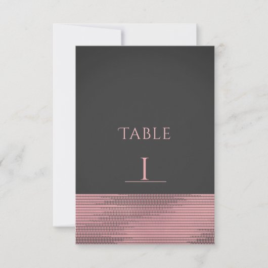 Numéro de table chic séquences Glam moderne rose e (Devant)