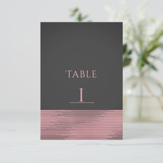 Numéro de table chic séquences Glam moderne rose e (Debout devant)