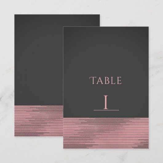 Numéro de table chic séquences Glam moderne rose e (Devant / Derrière)
