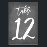 Numéro de table Chic Typography Chalkboard | Table<br><div class="desc">Contactez-moi pour des numéros de table supplémentaires ou des couleurs personnalisées.</div>