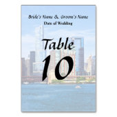 Numéro De Table Chicago IL - Vue Du Lac Michigan (Dos)