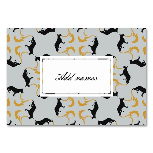 Numéro De Table Chien berger silhouette (Devant)