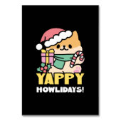 Numéro De Table Chien de Noël mignon - Yappy Howlidays (Par défaut)