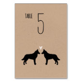 Numéro De Table Chien Malinois Belge Silhouettes Réception de mari (Par défaut)