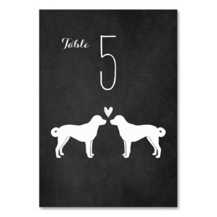 Numéro De Table Chiens De Berger Anatoliens Réception De Mariage