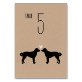 Numéro De Table Chiens De Berger Anatoliens Réception De Mariage (Dos)