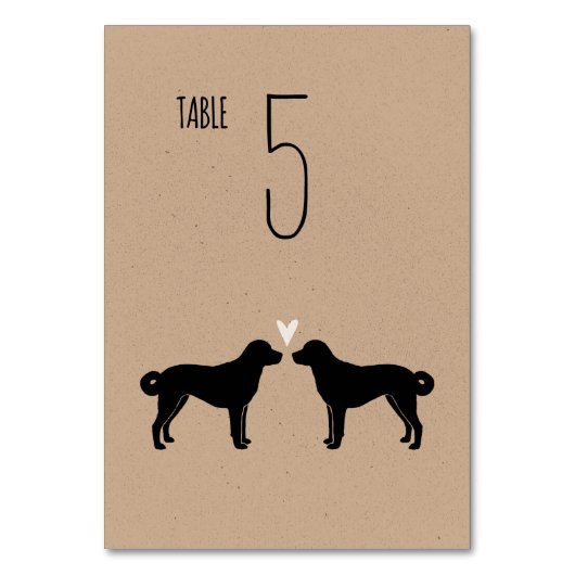 Numéro De Table Chiens De Berger Anatoliens Réception De Mariage (Par défaut)