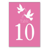 Numéro De Table Chiffre d'événement rose mariage d'oiseau de colom (Par défaut)