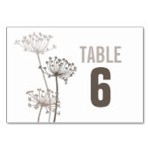 Numéro De Table Chiffres de la table de mariage de fleurs graphiqu (Dos)