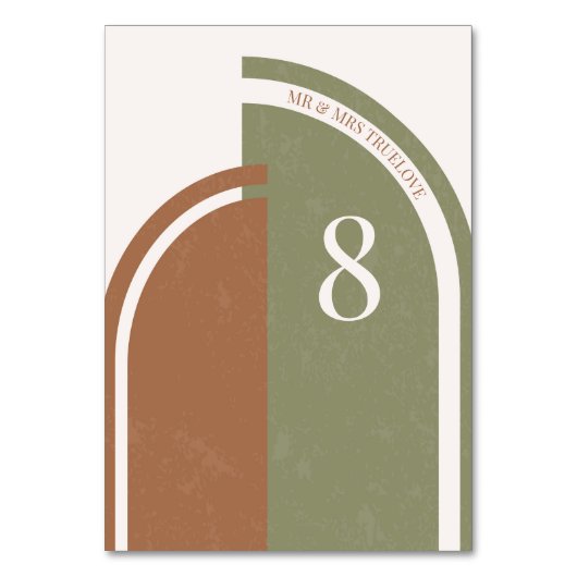 Numéro De Table Chiffres de table d'arc Mariage Boho (Par défaut)