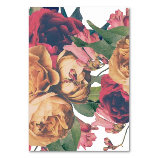 Numéro De Table Chiffres de table des Mariages de pieds botaniques (Dos)