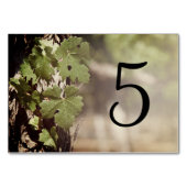 Numéro De Table Chiffres de table des vignes Feuilles (Dos)