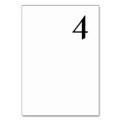 Numéro De Table Chiffres du Mariage blanc orchidée (Dos)