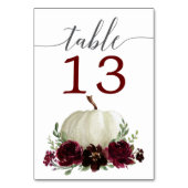 Numéro De Table Chiffres du Mariage Citrouille de Bourgogne (Par défaut)