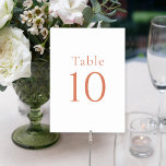 Numéro De Table Chiffres minimaux simples de la table de culture d<br><div class="desc">Simple et élégant avec un charme minimaliste, cette belle carte de numéro de table mariage en blanc avec agrumes orange texte a un look moderne propre. Peu importe la couleur que vous utilisez pour les fleurs de votre mariage, les demoiselles d'honneur ou les vêtements de mariée, la simplicité des numéros...</div>