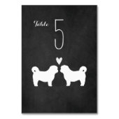 Numéro De Table Chih Tzu Chien Silhouettes Mariage Réception (Dos)