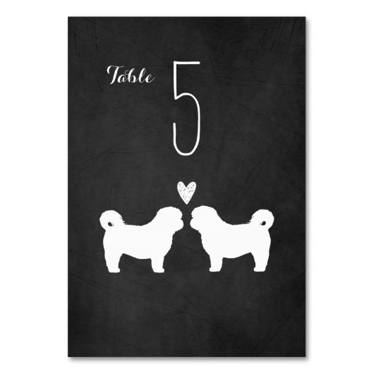 Numéro De Table Chih Tzu Chien Silhouettes Mariage Réception (Par défaut)