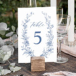 Numéro De Table Chinoiserie Classic Blue Floral Mariage<br><div class="desc">Chinoiserie Classic Blue Floral Mariage Numéro de table</div>
