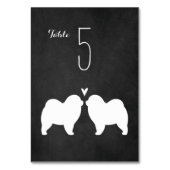 Numéro De Table Chow Chow Silhouettes Réception de mariage (Par défaut)