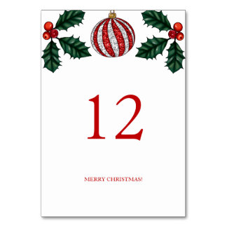 Numéro De Table Christmas Party Table number