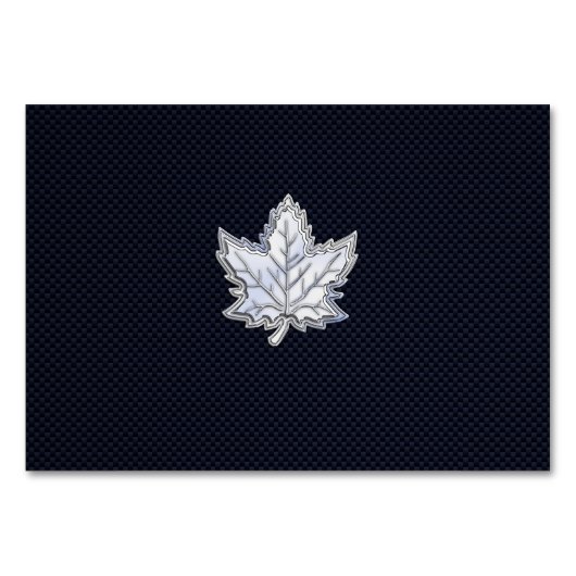 Numéro De Table Chrome comme feuille d'érable sur l'impression de (Devant)
