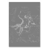 Numéro De Table Chrome d'argent comme Gemini Zodiac Connexion Heve (Dos)