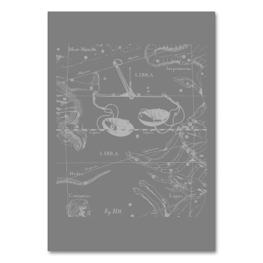 Numéro De Table Chrome like Libra Zodiac (Dos)