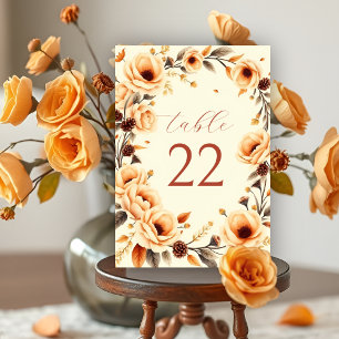 Numéro De Table Chute d'amour mariage de pêche à la frontière fleu
