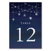 Numéro De Table Ciel nocturne avec des guirlandes d'étoiles (Dos)