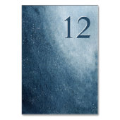 Numéro De Table Ciel nocturne étoiles bleu marine blanc (Dos)