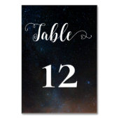 Numéro De Table Ciel nocturne mariage sous les étoiles (Dos)