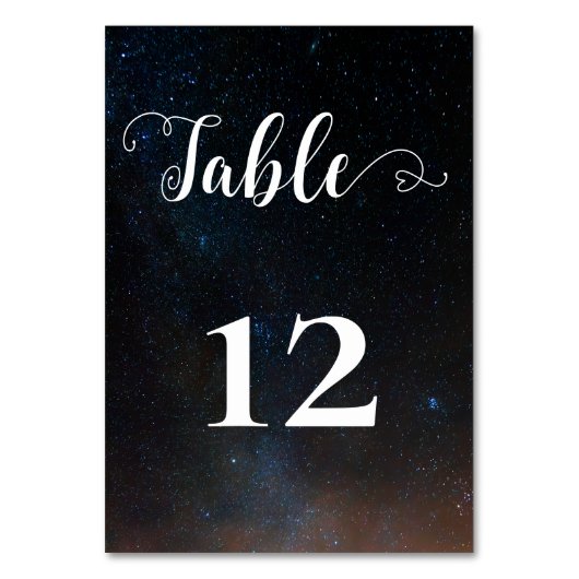 Numéro De Table Ciel nocturne mariage sous les étoiles (Par défaut)