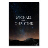 Numéro De Table Ciel nocturne mariage sous les étoiles (Dos)