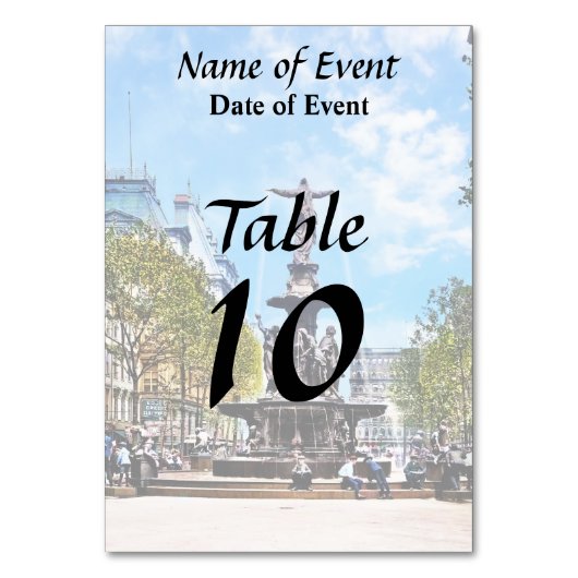 Numéro De Table Cincinnati OH - Fontaine Tyler-Davidson c1906 (Dos)