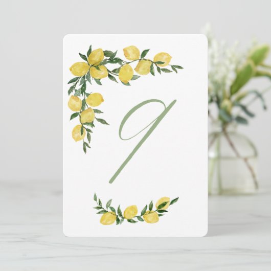 Numéro de table citron neuf (Debout devant)