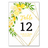 Numéro De Table Citrons et Mariage de feuillage (Dos)