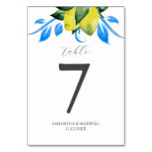 Numéro de table Citrons Mariage italien (Par défaut)