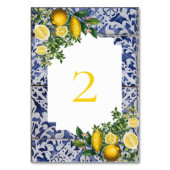 Numéro De Table Citrons méditerranéens Portugais Mariage (Dos)