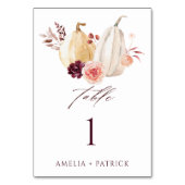 Numéro De Table Citrouille Automne Automne Rustique Mariage (Par défaut)