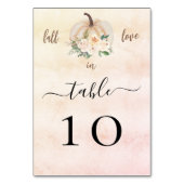 Numéro De Table Citrouille fleurs crème rousse rose chute d'or (Par défaut)